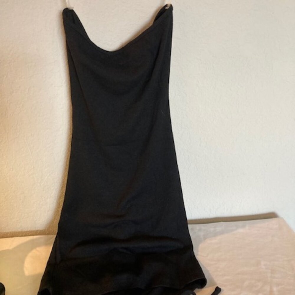 Fiesta Black Mini Dress – Halter Neck, Like New, S